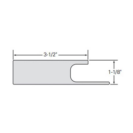 Kleer 1-1/8" x 3-1/2" x 16' W/J-Channel and Intergrated Nail Flange
