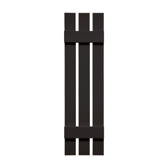 TRI-BUILT Standard Board-N-Batten 3-Board Spaced Shutters (Pair) — TRI031235002