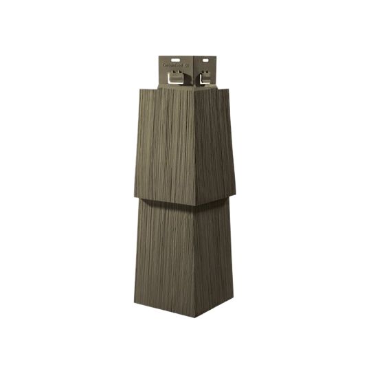 CertainTeed Siding Cedar Impressions Double 7" Straight Edge Rough-Split Mitered Corner Post — CERMCD7RSHS