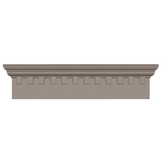 Mid-America Standard Classic Dentil Window Header with Keystone — MABDHWKS665001