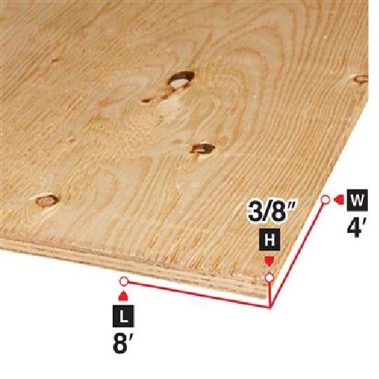 Lumber 3/8" Plywood D Grade