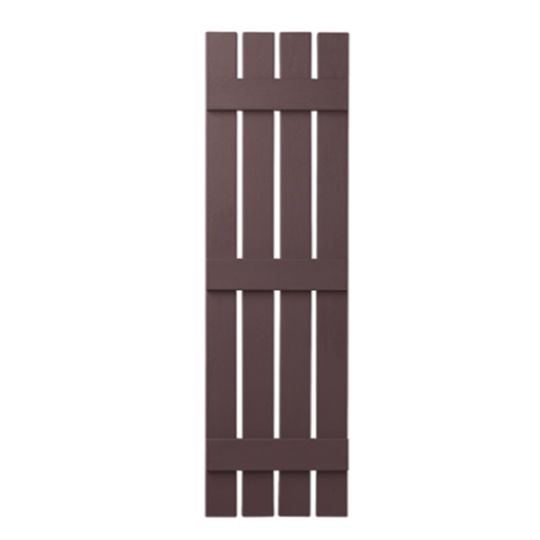 Mastic 16" x 35" Board & Batten Standard 4-Board Shutters - Open Style — ACOVIN4O163558