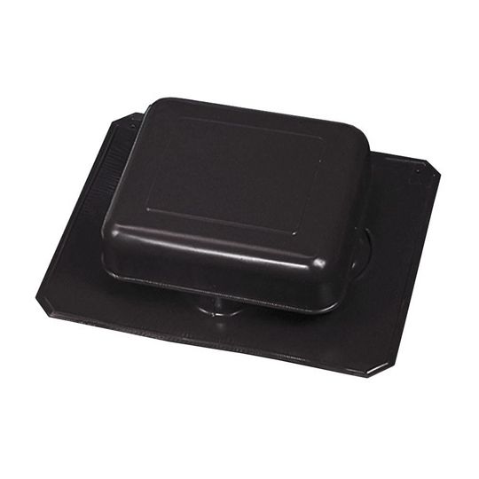 GAF MasterFlow RV50A Series Aluminum Square-Top Metal Utility Vent with Round Throat — Ventilation and Drainage — GAFRV50ABL