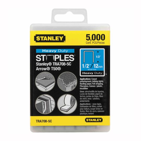 Bostitch 1/2" Heavy Duty Narrow Crown Staples - Pack of 5,000
