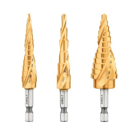 DeWalt 3-Piece Impact Ready Step Drill Bit Set
