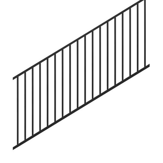 Trex Select Stair Rail Kit with Square Aluminum Balusters (no hardware) — TRXSSRKA842BK