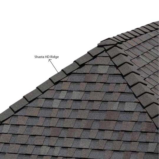 PABCO Roofing Products 10" Shasta Hd Ridge - 20 Lin. Ft. Box — PBUTWSHDHRMB20