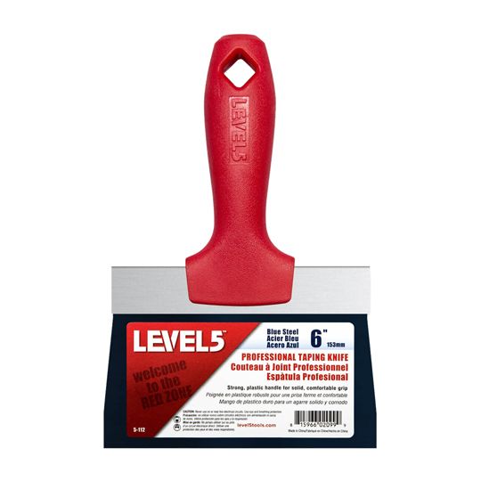 Grabber Construction Products 6" Level 5 Soft Handle Bs Taping Knife with Plastic Handle