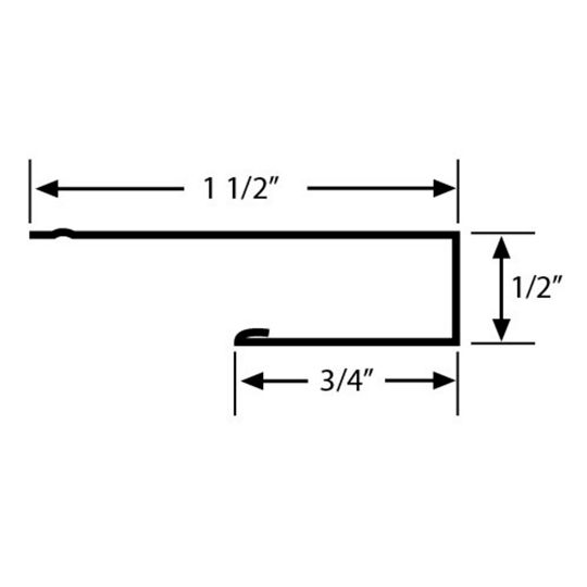 Quality Edge 1/2" Aluminum J-Channel — QEDJ5415