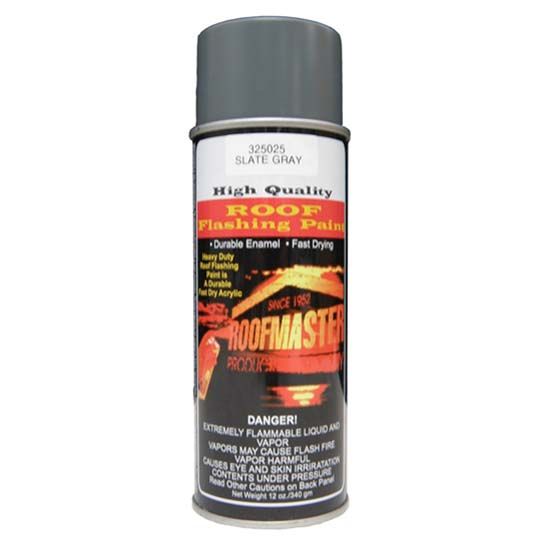 Roofmaster Roof Flashing Paint - 12 Oz. Spray Can — ROFFSPSLTG