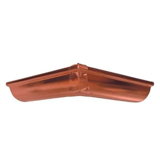 Berger Building Products 6" Half Round Outside Copper 45° Bay Strip Miter