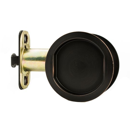 Sure-Loc Hardware Round Pocket Door Pull - Passage, Vintage Bronze MP24
