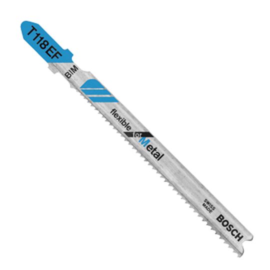Bosch 3-5/8" 11-18 Tpi Flexible for Metal T-Shank Jig Saw Blades - Package of 5