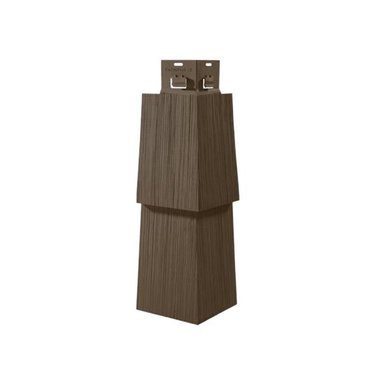 CertainTeed Siding Cedar Impressions Double 7" Straight Edge Rough-Split Mitered Corner Post — CERMCD7RSSBR