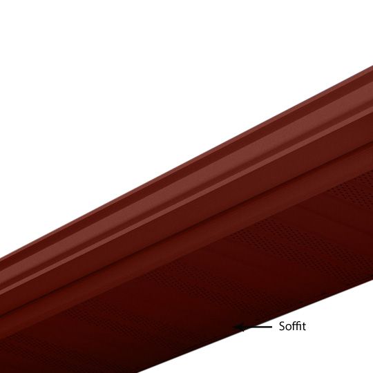 Edco Products 16" x 12' Aluma-Kore Center Vent Quad Soffit - Entex Finish — EPIQC1612CR