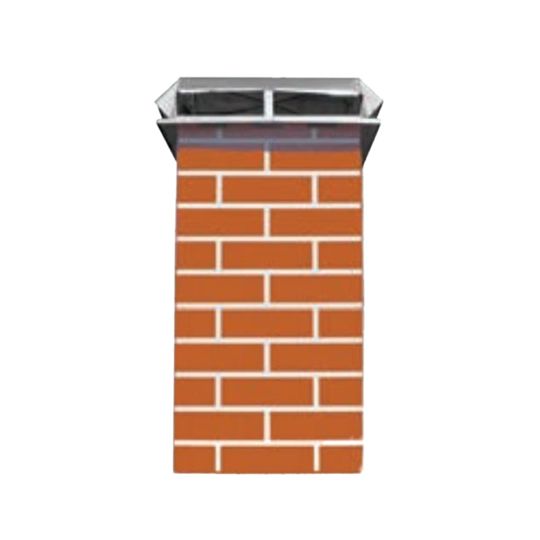 Airjet Venting Systems 17" x 17" x 36" B-Vent Decorative Simulated Brick Chimney Housing Kit — AVSDMC3RED