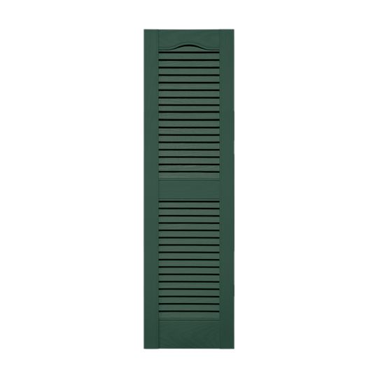 TRI-BUILT Standard Cathedral Top Open Louver Shutters (Pair) — TRI011452028
