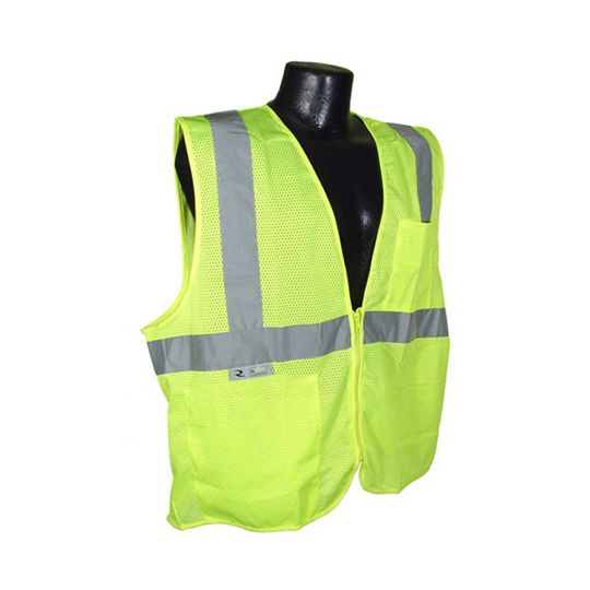 Radians Large Hi-Viz Mesh Economy Type R Class 2 Safety Vest with Zipper