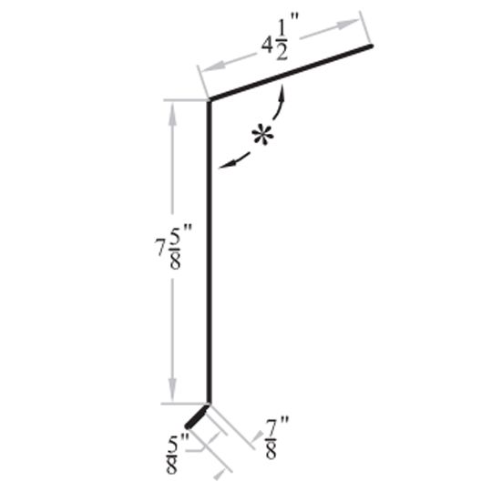 Coastal Metal Service 24 Gauge Eave Trim — Metal Roofing — C24ETPT