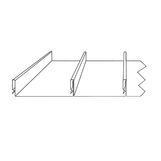 Coastal Metal Service 14" .032 Ez-loc Panel with Striations — Metal Roofing — CEZ14S032CG