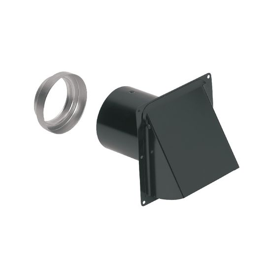 Broan NuTone Black Wall Vent Cap 3" and 4" Round Duct