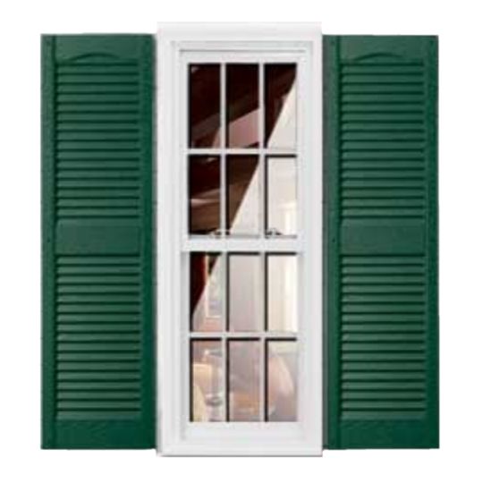 Girardin Moulding Cathedral Top Louver Shutters — GIRCTLV14X59DG