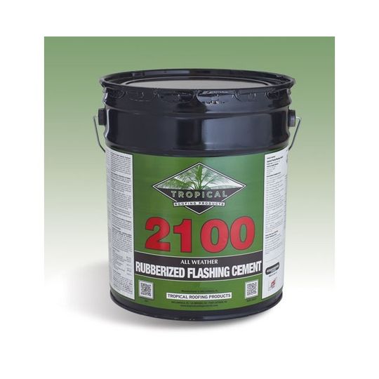 Tropical Roofing Products 2100 All Weather Rubberized Flashing Cement - Trowel Grade - 3 Gallon Pail