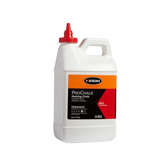 Keson ProChalk Permanent - Weatherproof Marking Chalk - 3 Lb. Jug