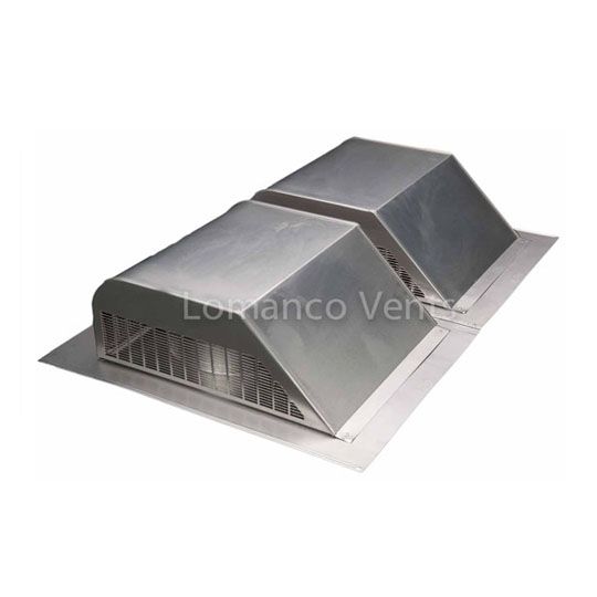 Lomanco Model 770 Twin Off-Ridge Slant Back Static Roof Louver — Ventilation and Drainage — LOM770DMF