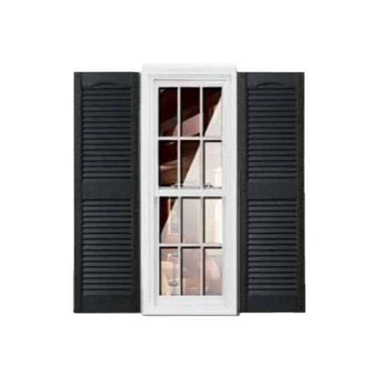 Girardin Moulding Cathedral Top Louver Shutters — GIRCTLV14X75BK
