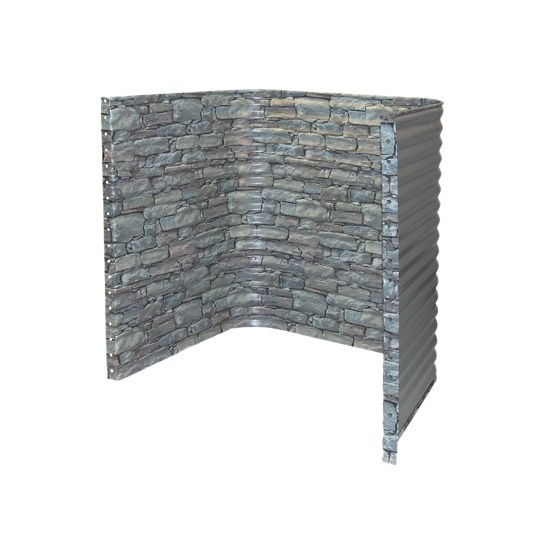 St. Paul Corrugating Egress Window Well 60" Hi Econ Casement Stonewall MP1 — SP5ECS4236-60