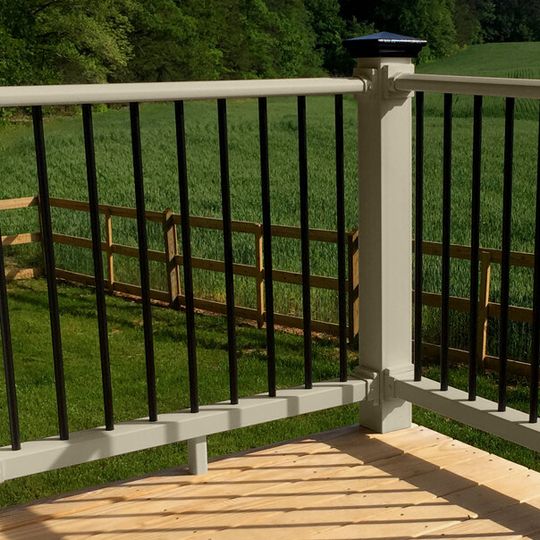 Color Guard Railing Systems 36" x 10' Verona Vinyl Straight Rail — COGT3610VRK