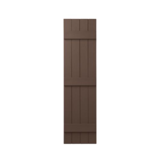 Mastic 15" x 47" Board & Batten Standard 4-Board Shutters - Closed Style — ACOVIN4C1547SL