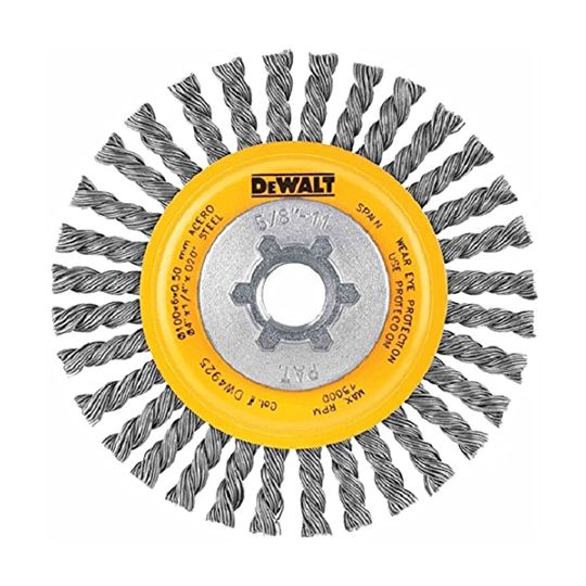 DeWalt 4" Dia. x 5/8"-11 Hp Cable Twist Wire Wheel