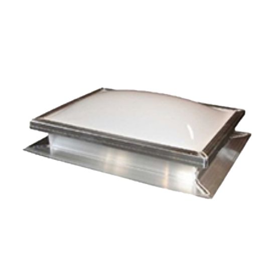 Solar Industries 22-1/4" x 22-1/4" x 25-1/4" Mill Finish Self Flashing Double Dome Skylight