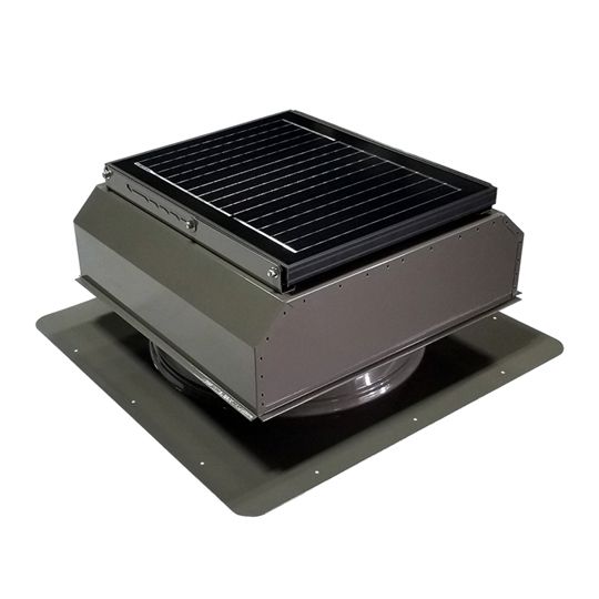 Attic Breeze AB-2523A 25 Watt Sfa Model (Gen Iii) Self-Flashing Attic Fan with Attached Solar Panel — ABZAB2523AGR