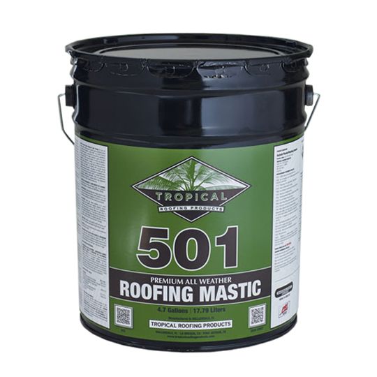 Tropical Roofing Products 501 Premium All Weather Roof Mastic - Fry Roofing - 5 Gallon Pail
