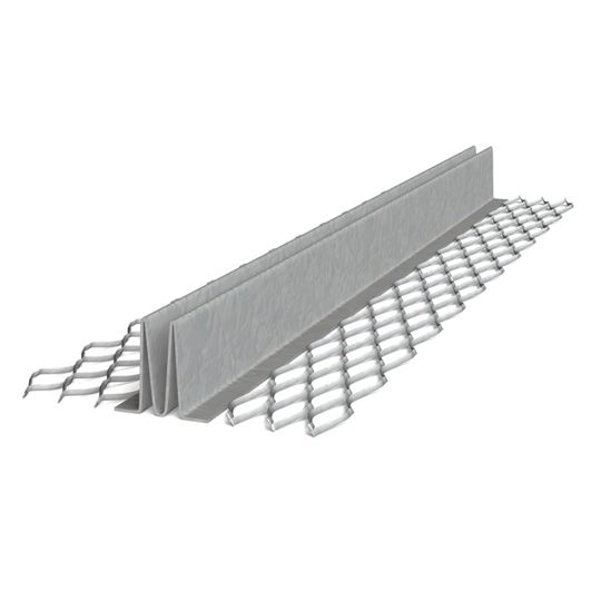 Clark Dietrich Building Systems 1/2" x 10' #15 Zinc Double-V Expanded Flange Control Joint