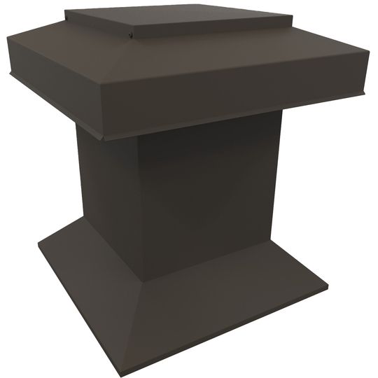 Ventilation Maximum Flat Roof Vent with 1 Deflector — Ventilation and Drainage — VMA102BRN12