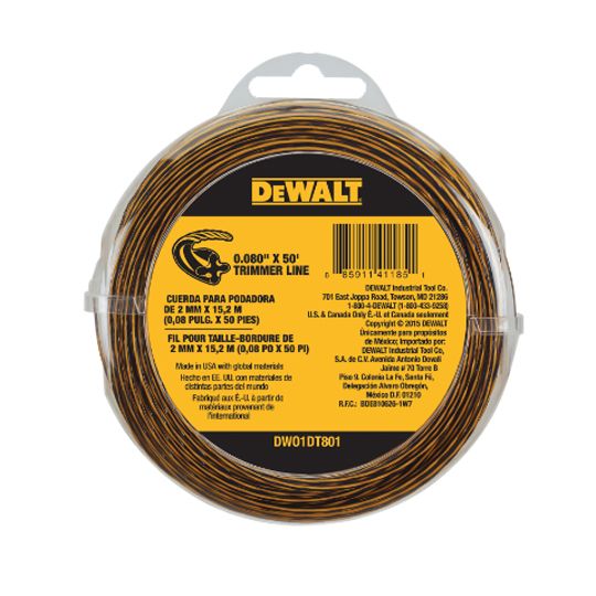 DeWalt .08" x 50' String Trimmer Line