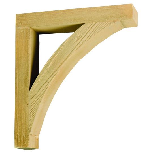 Fypon Molded Millwork 16" x 18" x 4" Smooth Bracket