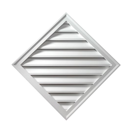 Fypon Molded Millwork 24" Functional Diamond Louver