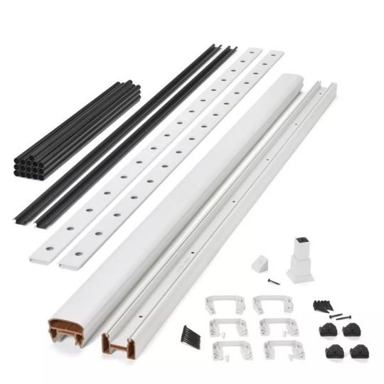 Trex 6' x 36" Transcend Horizontal Rail & Baluster Kit with Round Aluminum Balusters — TRXTHRKRB67536WH