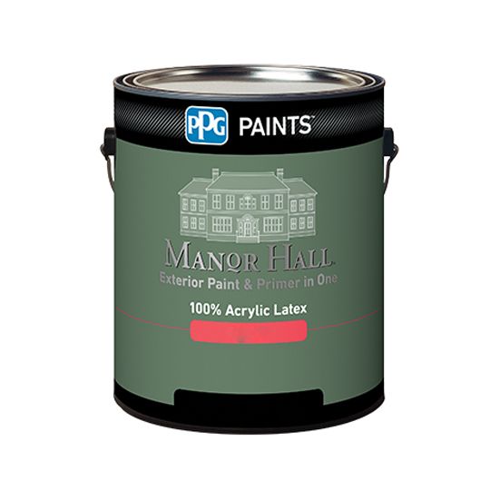 PPG Industries (70-520) Manor Hall Exterior Paint & Primer in One 100% Acrylic Latex Semi-Gloss with Midtone Base - 1 Gallon Can