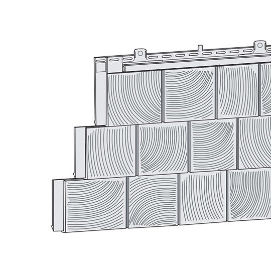 CertainTeed Siding Cedar Impressions Triple 5" Straight Edge Sawmill Polymer Shingle Siding — CERCIT5SSHC