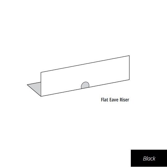 Eagle Roofing Products 1-1/2" Flat Eave Riser - 10' Section — EGLER7080BLK