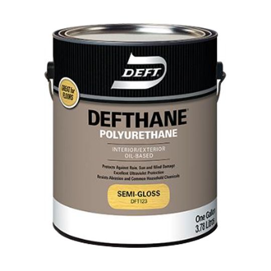 PPG Industries (DFT123) Defthane Polyurethane Interior/Exterior Oil Based Semi-Gloss (275 Voc) - 1 Gallon Can