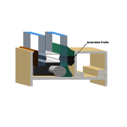 Tremco TR-336E 1/4" Arrow-Shim Extrusions