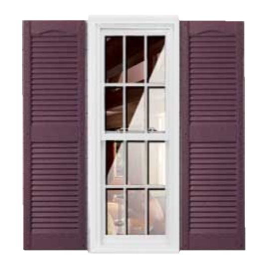 Girardin Moulding Cathedral Top Louver Shutters — GIRVCS14X39BU