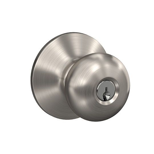 Schlage F51 Plymouth Entry Knob with Keyed Lock — SCH700F51PLY619